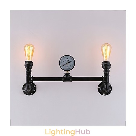 2 Heads Vintage Industrial Pipe Wall Lights Black Creative Lights Restaurant Cafe Bar Decoration lighting 2 Heads Vintage Industrial Pipe Wall Lights Black Creative Lights Restaurant Cafe Bar Decoration lighting
