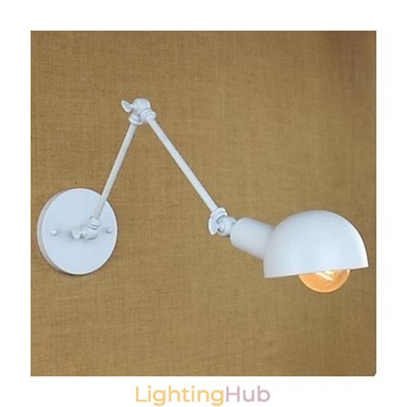 White Double Festival Wall Lamp Wrought Iron Long Arm White Double Festival Wall Lamp Wrought Iron Long Arm