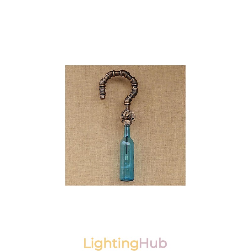 Retro American Village Creative Industry Wind Designer Water Bottle Wall Lamp Wall Light
