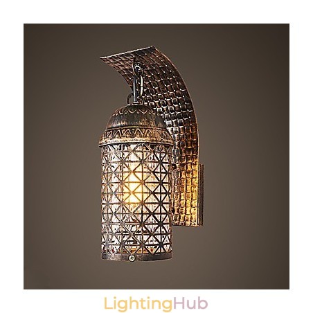 Rustic Lodge Painting Feature for Mini Style Uplight Wall Sconces Wall Light