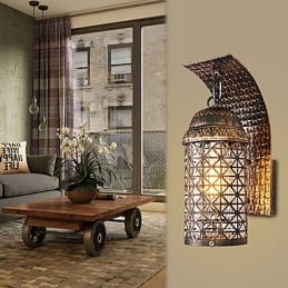 Rustic Lodge Painting Feature for Mini Style Uplight Wall Sconces Wall Light