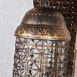 Rustic Lodge Painting Feature for Mini Style Uplight Wall Sconces Wall Light