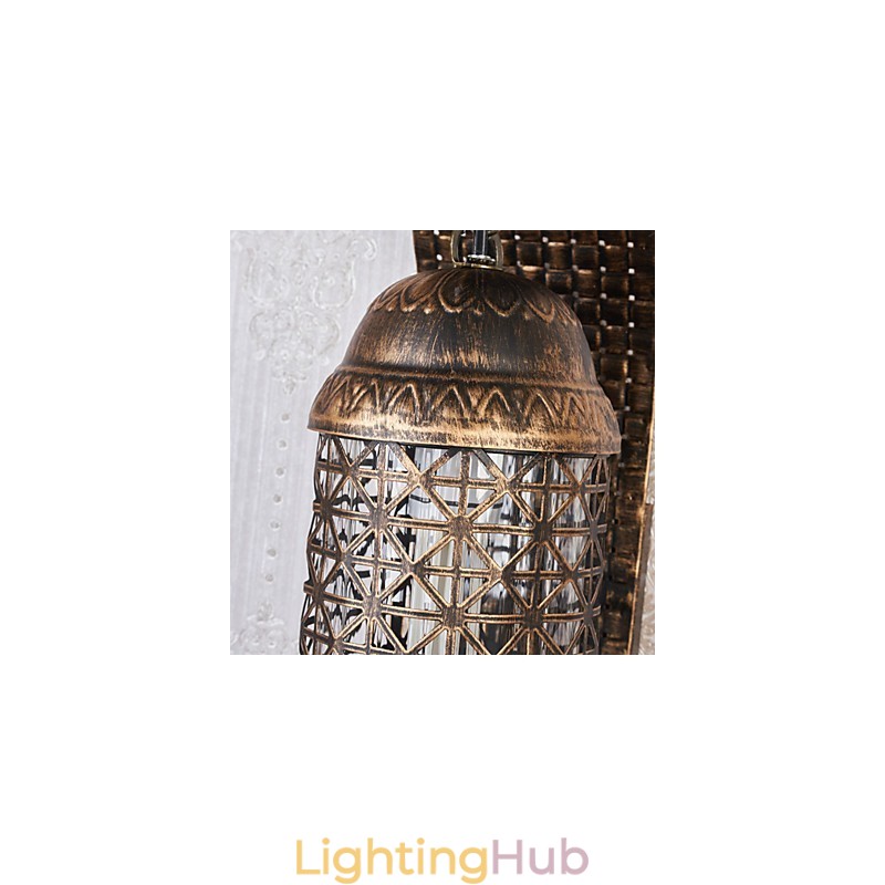 Rustic Lodge Painting Feature for Mini Style Uplight Wall Sconces Wall Light