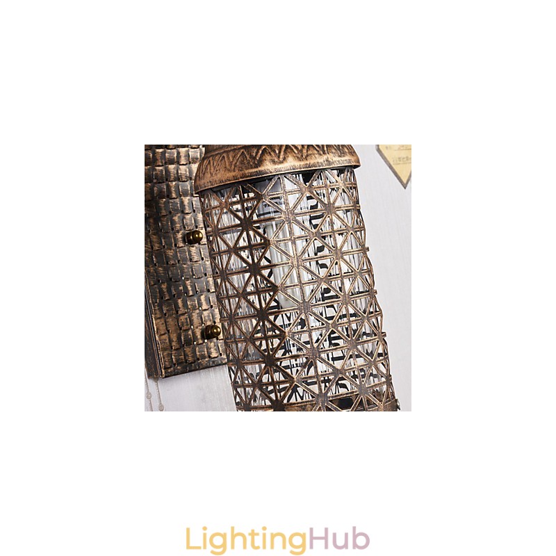 Rustic Lodge Painting Feature for Mini Style Uplight Wall Sconces Wall Light