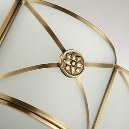 Traditional Classic Rustic Lodge Brass Metal Flush Mount