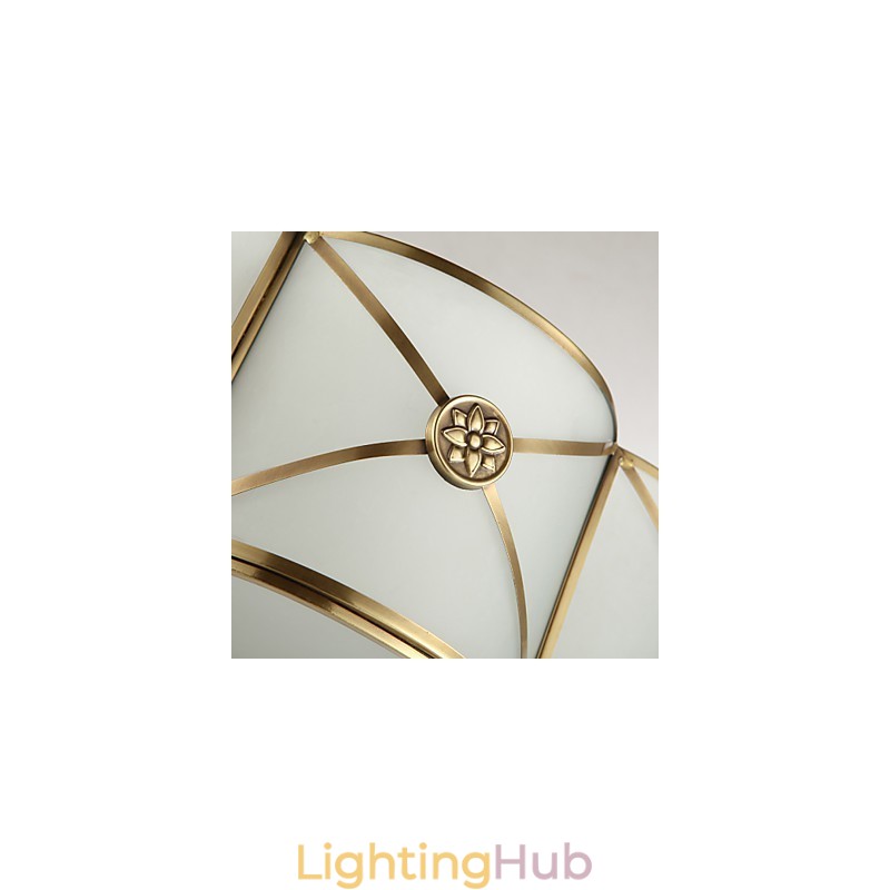 Traditional Classic Rustic Lodge Brass Metal Flush Mount