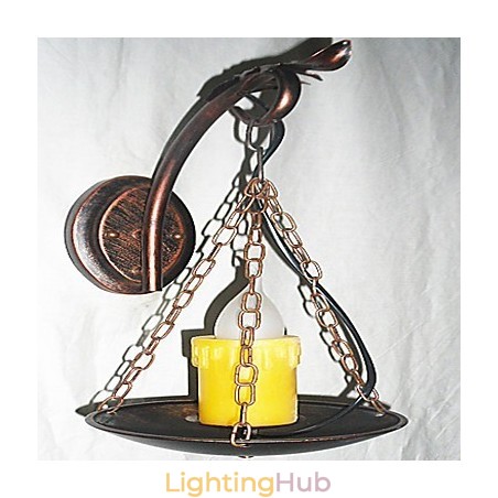 Rustic Lodge Painting Feature for Mini Style Uplight Wall Sconces Wall Light Rustic Lodge Painting Feature for Mini Style Uplight Wall Sconces Wall Light