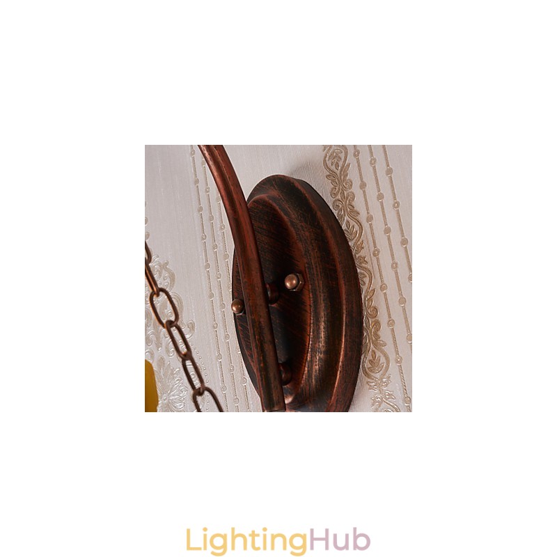Rustic Lodge Painting Feature for Mini Style Uplight Wall Sconces Wall Light