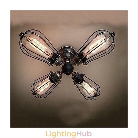 Vintage Mini Style Painting Metal Flush Mount Vintage Mini Style Painting Metal Flush Mount
