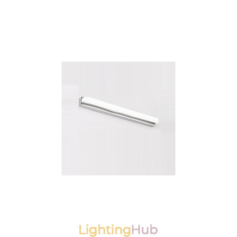 Integrated Modern Contemporary Chrome Feature for Ambient Light Bathroom Lighting Wall Light