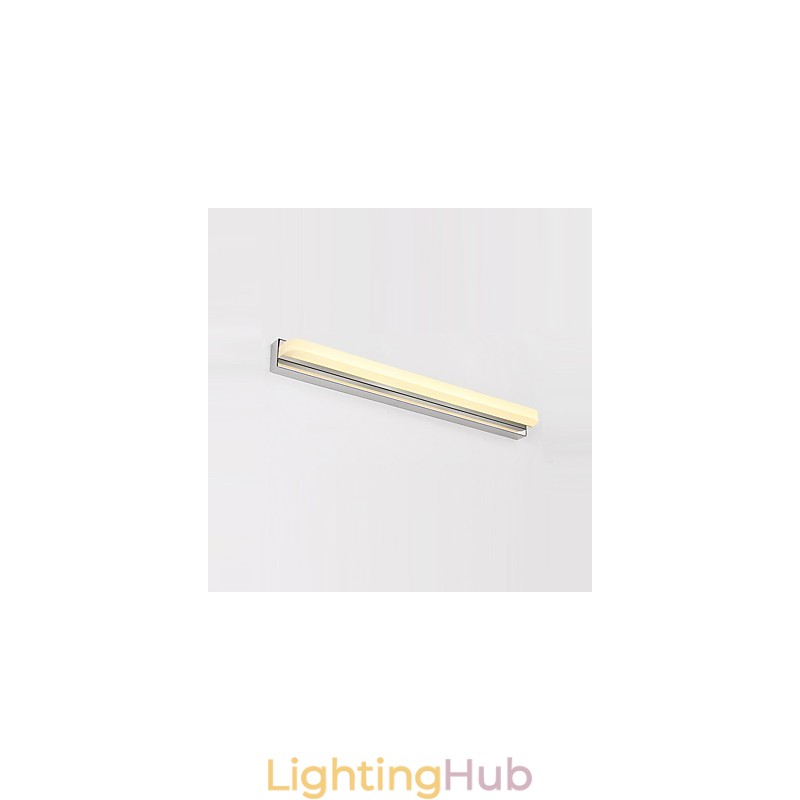 Integrated Modern Contemporary Chrome Feature for Ambient Light Bathroom Lighting Wall Light