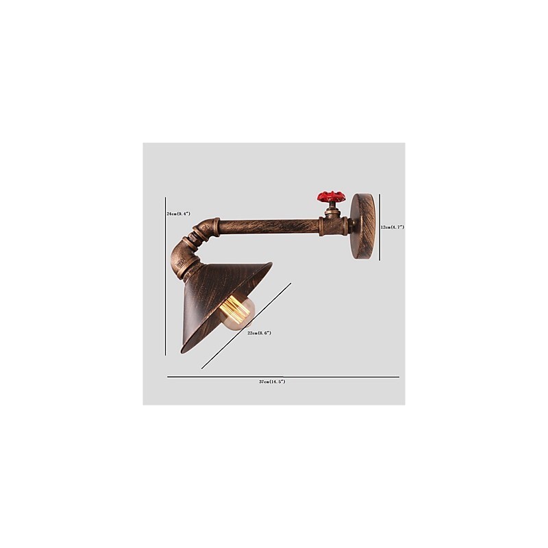 Water Pipe Wall Lights Retro Industrial Style Creative Country Metal Restaurant Cafe Bars Bar Table Wall Sconces