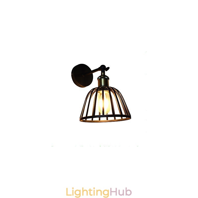 Light Painted Steel Wall Lamp Dumb Black American Coffee Decoration Retro Wall Light Lightsaber Lamp On Wall