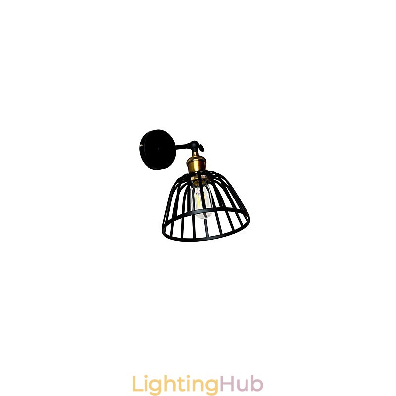 Light Painted Steel Wall Lamp Dumb Black American Coffee Decoration Retro Wall Light Lightsaber Lamp On Wall