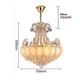 Modern Luxury Chandelier Crystal Pendant Light Diameter 50CM Contains 8 Bulbs