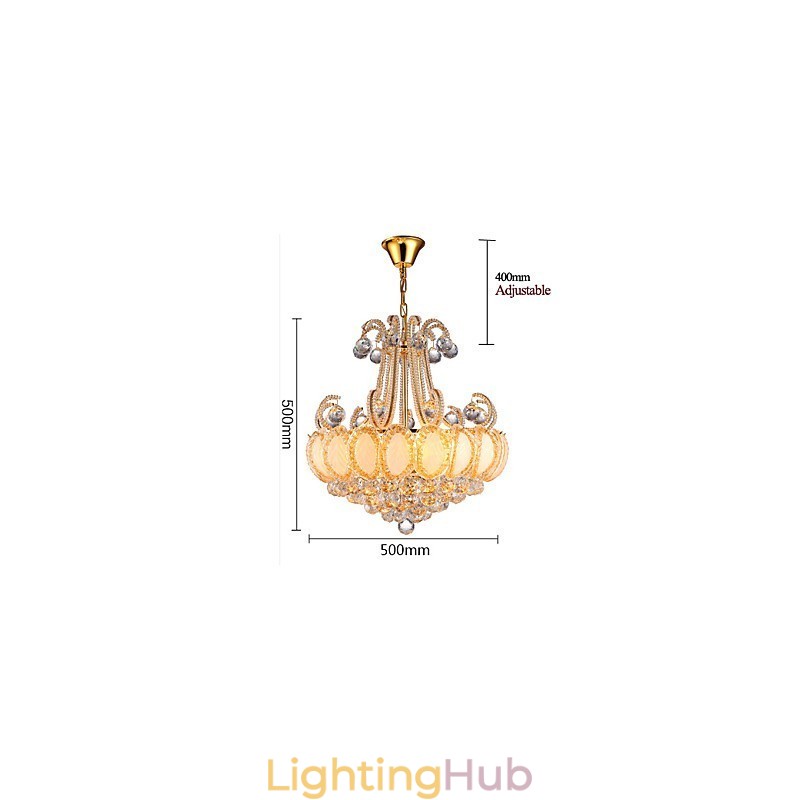 Modern Luxury Chandelier Crystal Pendant Light Diameter 50CM Contains 8 Bulbs