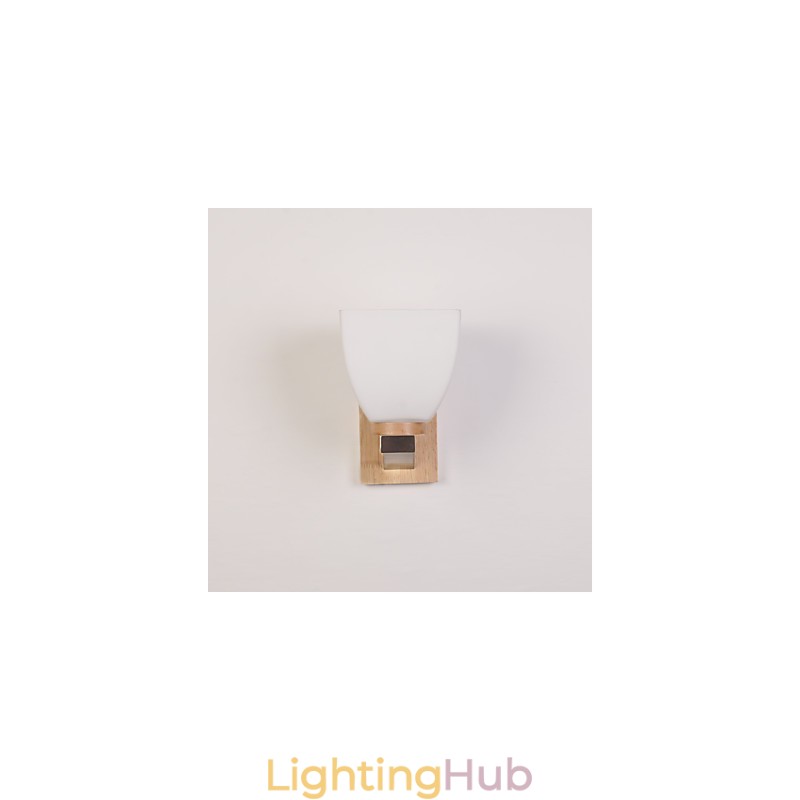 Simple Wall Lamp Bedside Desk Lamp With Glass Shade and Solid Wood for Bedroom Dresser Living Room Baby Room College Dorm Coffee Table Bookcas