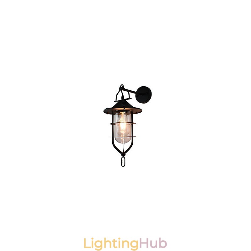 Light Painted Steel Wall Lamp Dumb Black American Coffee Decoration Retro Wall Light Lightsaber Lamp On Wall