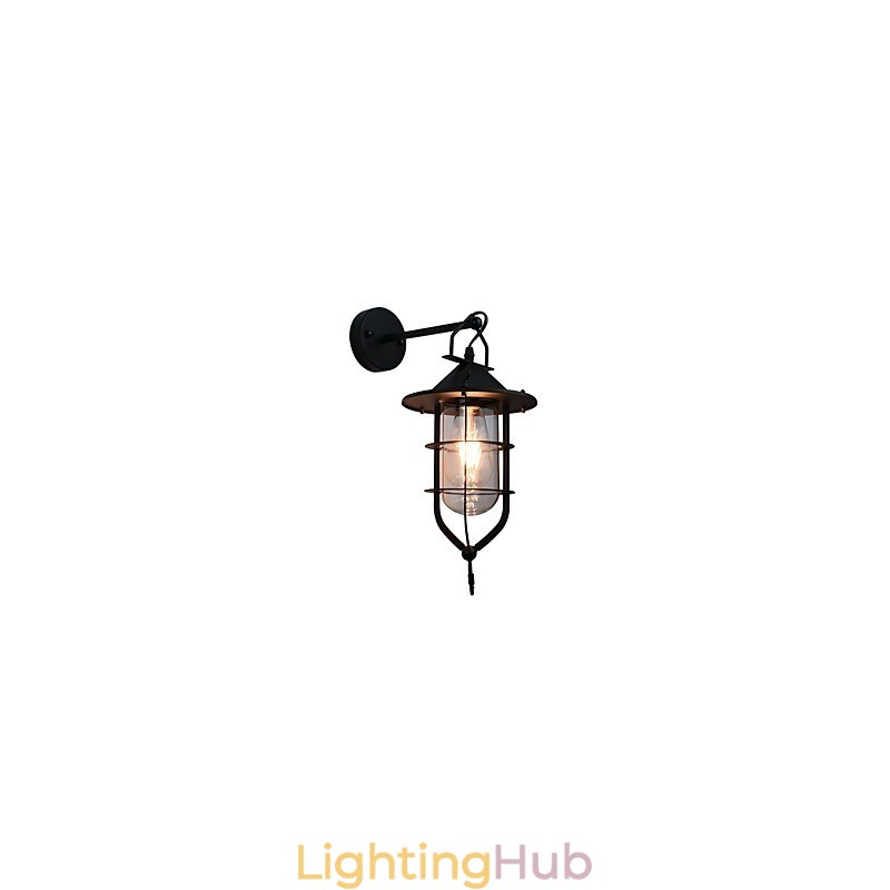 Light Painted Steel Wall Lamp Dumb Black American Coffee Decoration Retro Wall Light Lightsaber Lamp On Wall