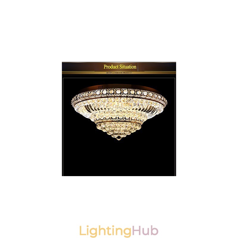Modern Luxury Crystal Ceiling Light Absorb Dome Light Diameter 60CM