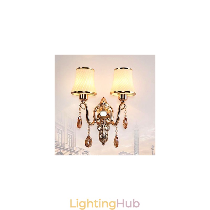 Modern Contemporary Electroplated Feature for Crystal Eye Protection Ambient Light Wall Lights
