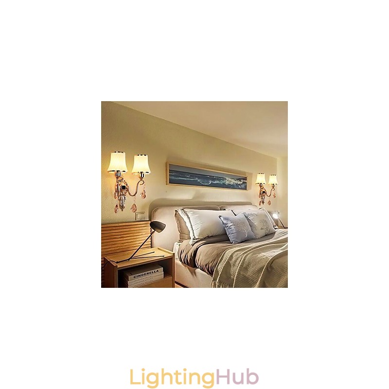 Modern Contemporary Electroplated Feature for Crystal Eye Protection Ambient Light Wall Lights