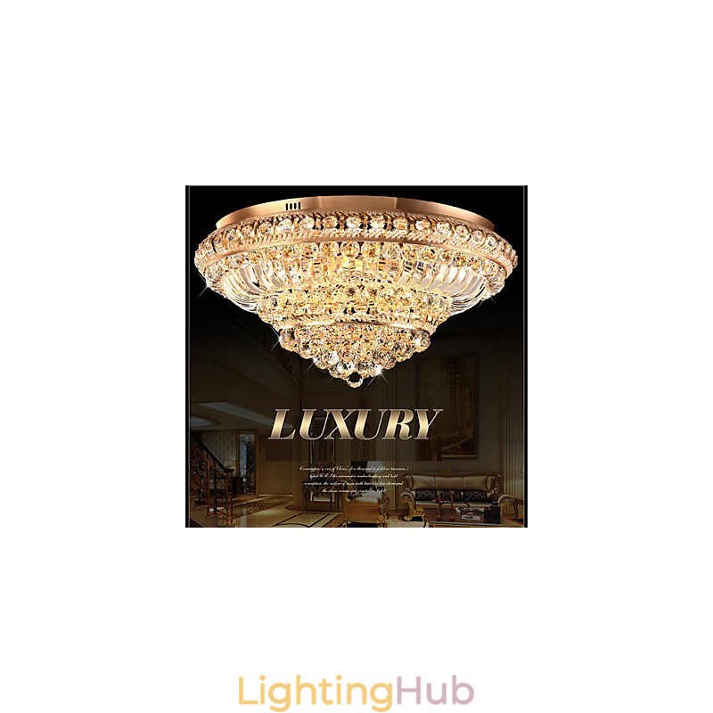 Modern Luxury Crystal Ceiling Light Absorb Dome Light Diameter 60CM