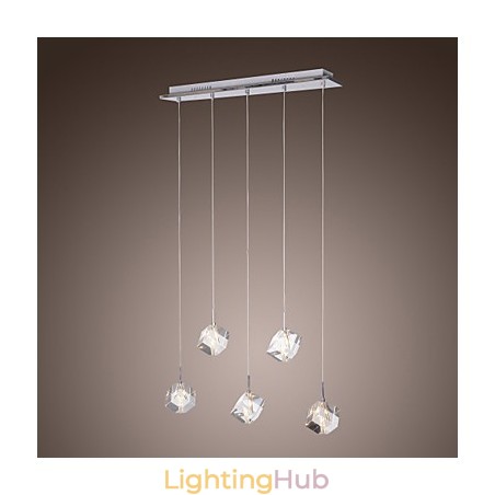 Modern Contemporary Island Crystal Chrome Pendant Light Modern Contemporary Island Crystal Chrome Pendant Light