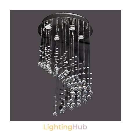 Modern Contemporary Crystal Chrome Metal Flush Mount Modern Contemporary Crystal Chrome Metal Flush Mount