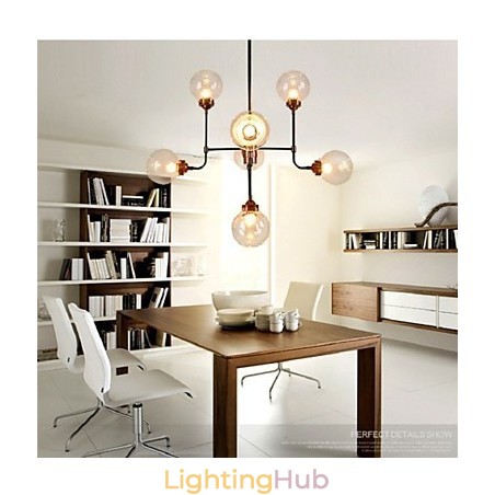 Modern Creative Wrought Iron Chandelier Restoring Ancient Ways Glass Ball Molecular Magic Beans Droplight Modern Creative Wrought Iron Chandelier Restoring Ancient Ways Glass Ball Molecular Magic Beans Droplight