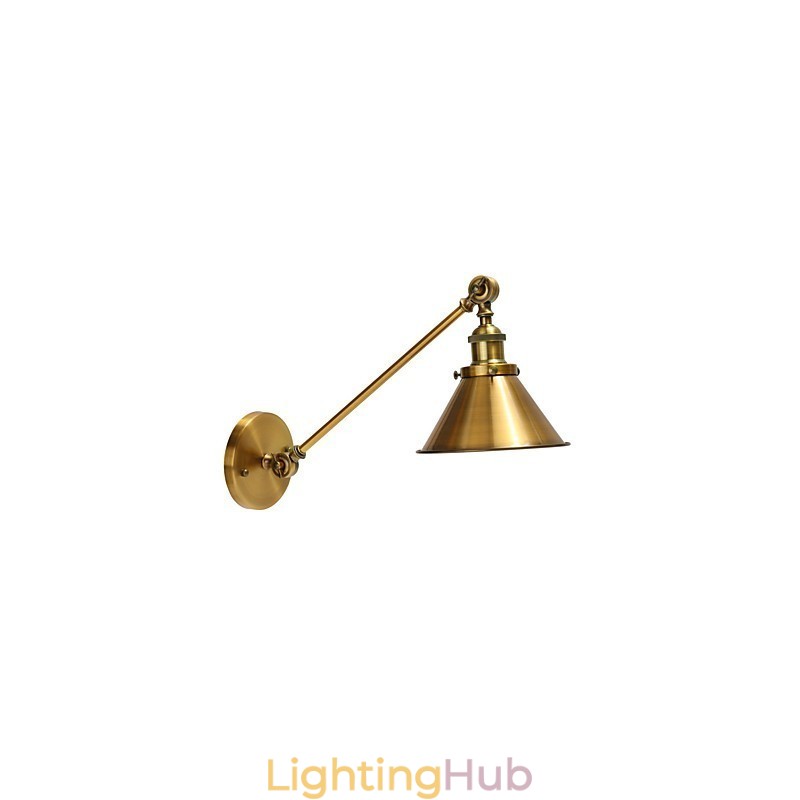 Vintage Metal Wall Sconce Mounted Retro Industrial Wall Light Lamp Shade Adjustable Night Lighting Fixtures