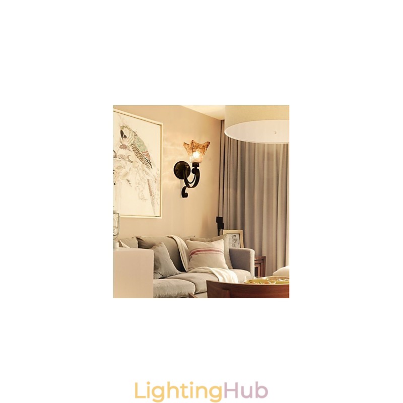 Wall Lamp Simple Living Room Light Iron Decorative Bedroom Bedside Lamp Corridor Lamp
