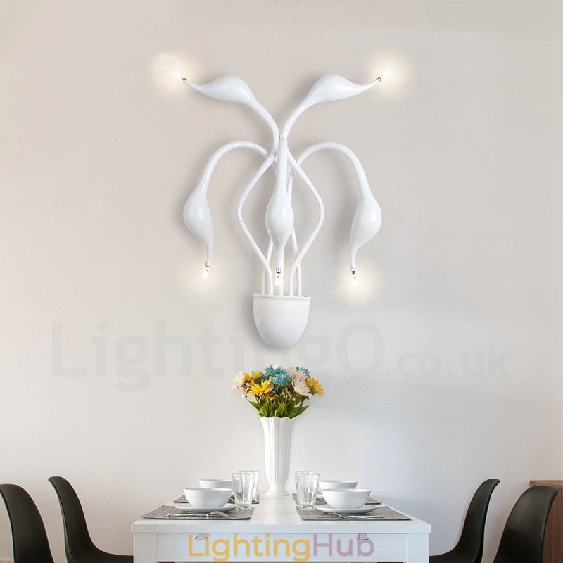 Swan Head Modern Contemporary Multi Colours Ambient Light Wall Sconces Wall Light