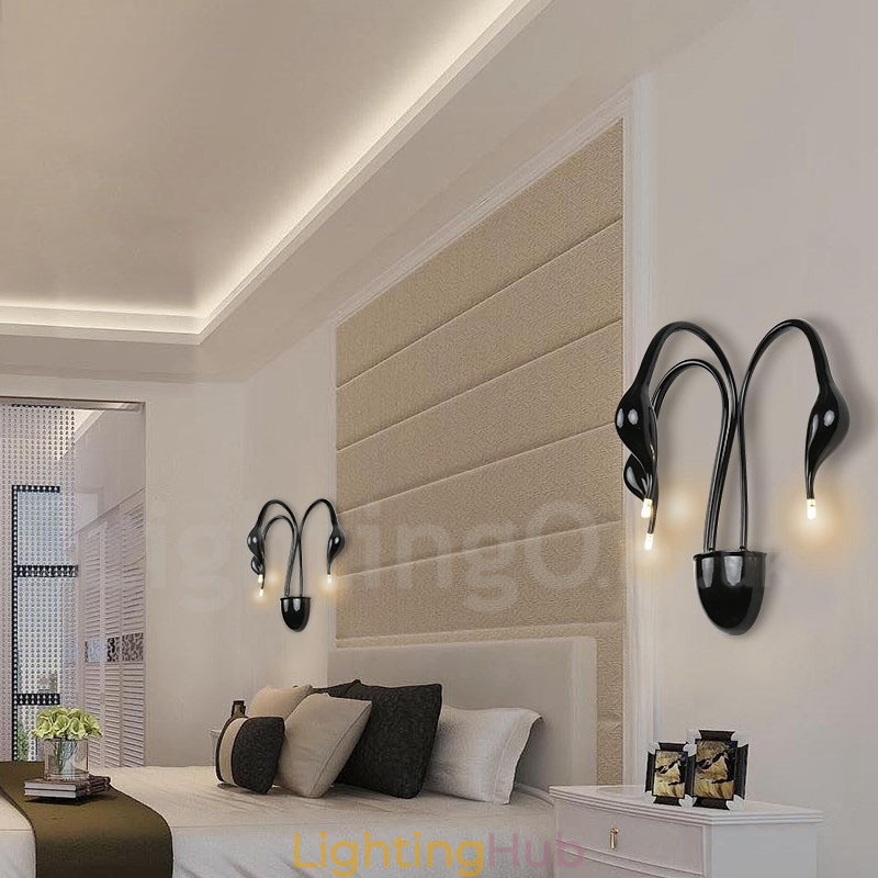 Swan Head Modern Contemporary Multi Colours Ambient Light Wall Sconces Wall Light