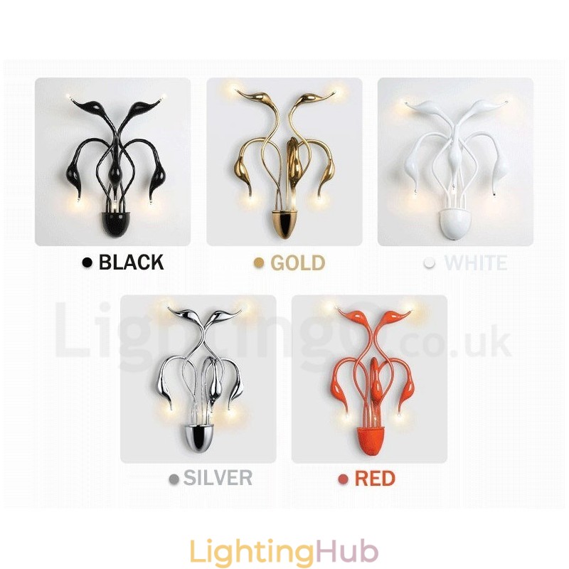 Swan Head Modern Contemporary Multi Colours Ambient Light Wall Sconces Wall Light