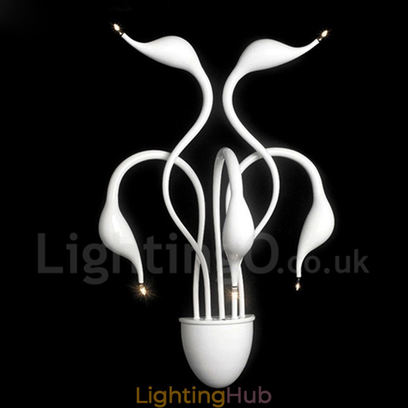 Swan Head Modern Contemporary Multi Colours Ambient Light Wall Sconces Wall Light