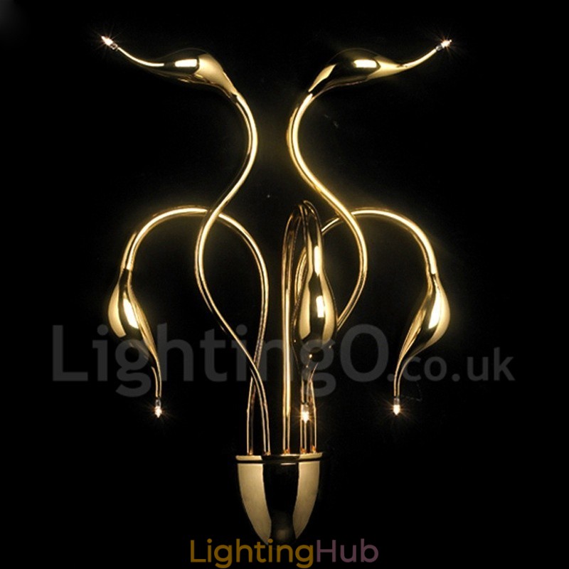 Swan Head Modern Contemporary Multi Colours Ambient Light Wall Sconces Wall Light