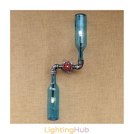 Rustic Lodge Brass Feature for Ambient Light Wall Sconces Wall Light Blue