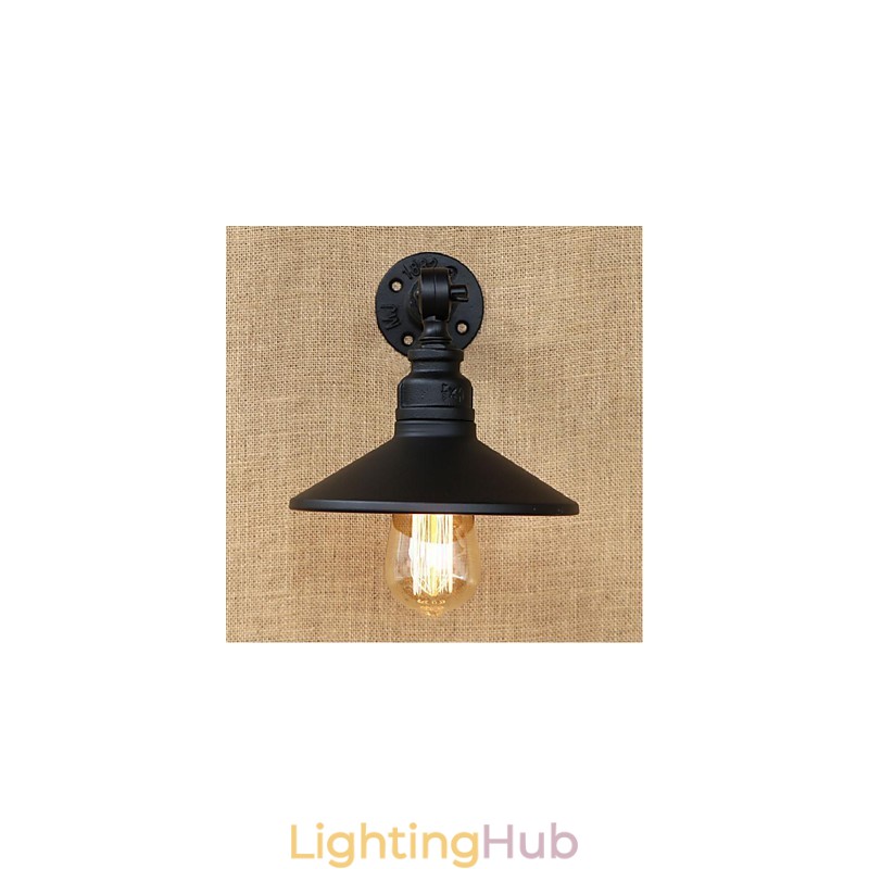 Industrial Style Nordic Water Pipe Wall Lamp Wall Light Black