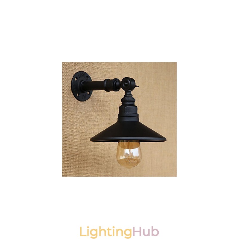 Industrial Style Nordic Water Pipe Wall Lamp Wall Light Black