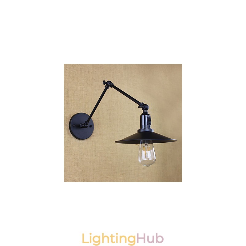 Rustic Lodge Painting Feature for Mini Style Swing Arm Downlight Wall Sconces