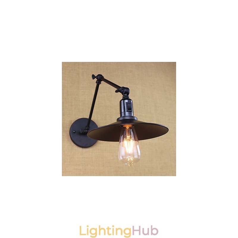 Rustic Lodge Painting Feature for Mini Style Swing Arm Downlight Wall Sconces