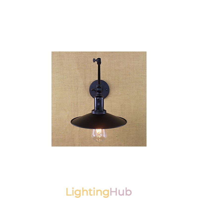 Rustic Lodge Painting Feature for Mini Style Swing Arm Downlight Wall Sconces