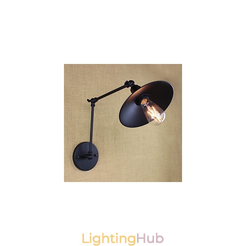 Rustic Lodge Painting Feature for Mini Style Swing Arm Downlight Wall Sconces