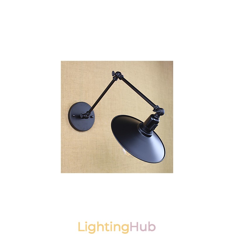 Rustic Lodge Painting Feature for Mini Style Swing Arm Downlight Wall Sconces