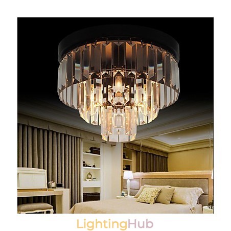 Modern Contemporary Crystal Metal Flush Mount Modern Contemporary Crystal Metal Flush Mount