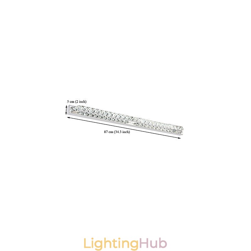 Long High Quality Mirror Lamp Bathroom Lights Metal and Crystal Wall Light
