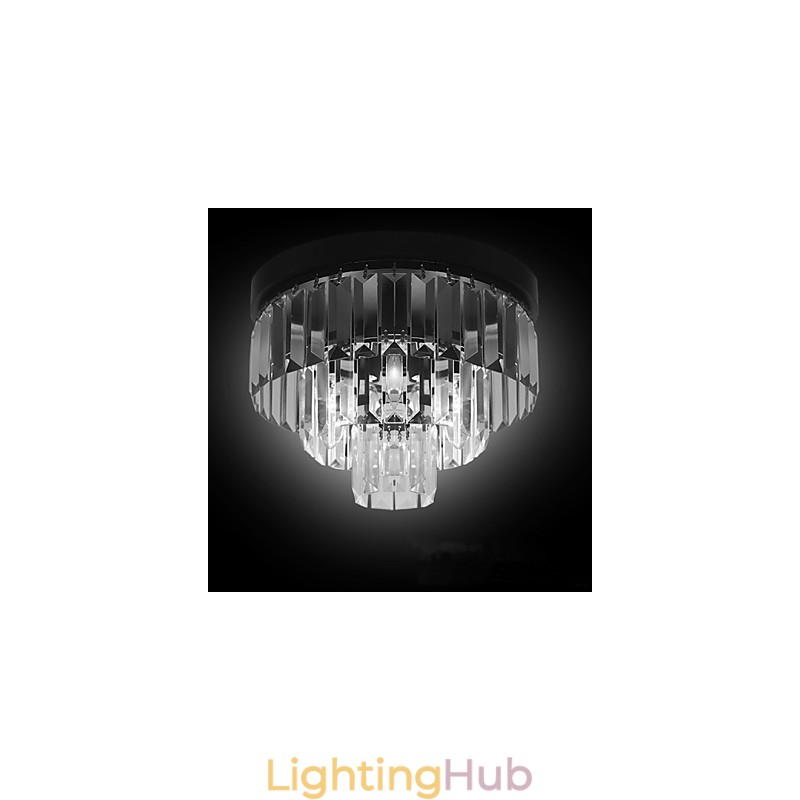 Modern Contemporary Crystal Metal Flush Mount