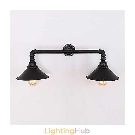 2 Heads Retro Industrial Pipe Wall Lights Simple Loft Black Metal Dining Room Kitchen Bar Cafe Decoration lighting 2 Heads Retro Industrial Pipe Wall Lights Simple Loft Black Metal Dining Room Kitchen Bar Cafe Decoration lighting