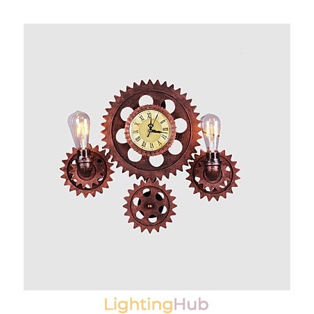 Vintage Industrial Wall Lights Wood Gear Shape Creative turnable Lights Restaurant Cafe Bar Decoration lighting Vintage Industrial Wall Lights Wood Gear Shape Creative turnable Lights Restaurant Cafe Bar Decoration lighting